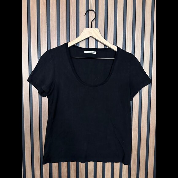 Reformation T Shirt Medium Womens Black Short Sleeve Round Neck Casual Tee - Picture 1 of 7